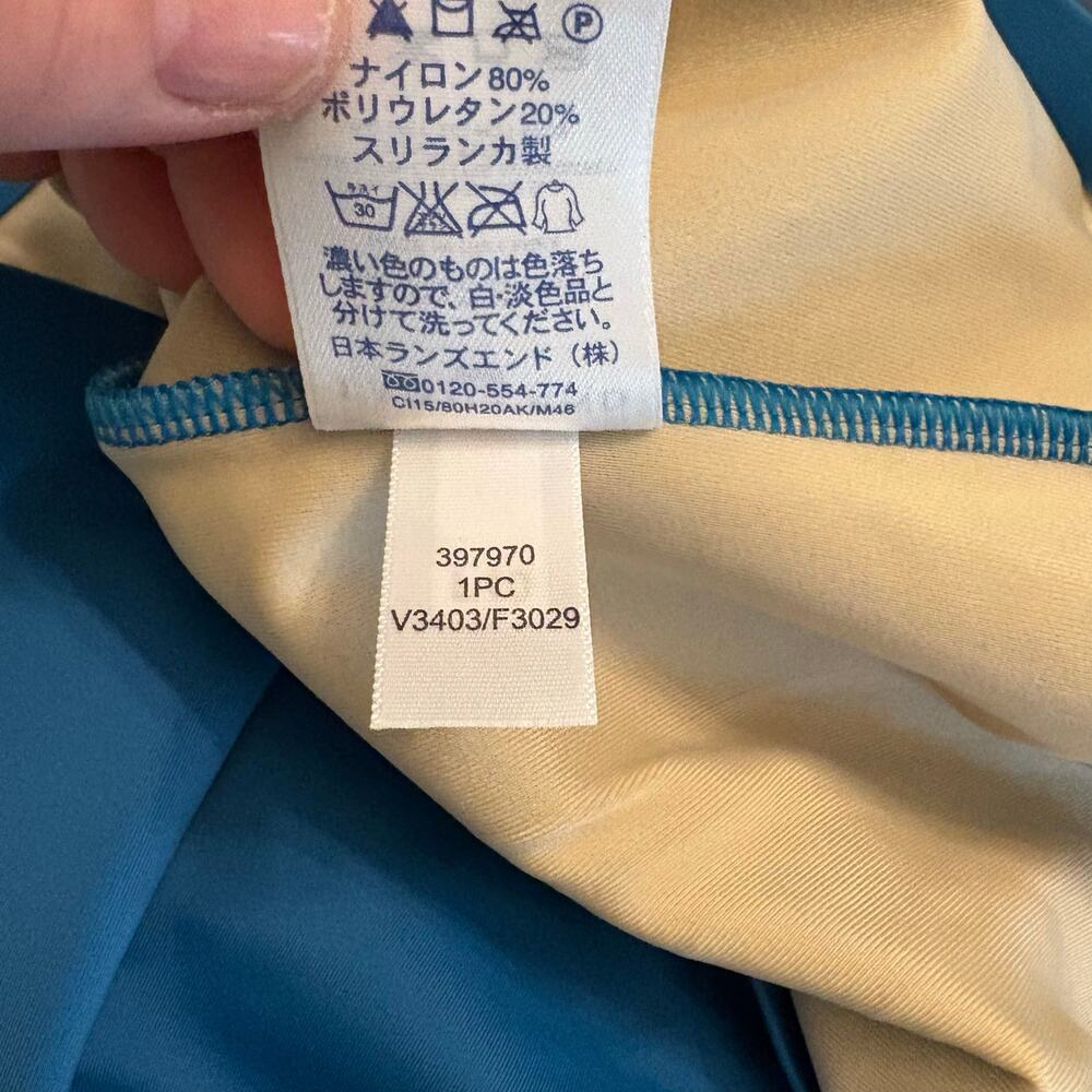 Lands’ End Plus Size Tankini Set 18W 20W Blue Aqua Molded Cup Swim Top Bottom - Picture 13 of 14